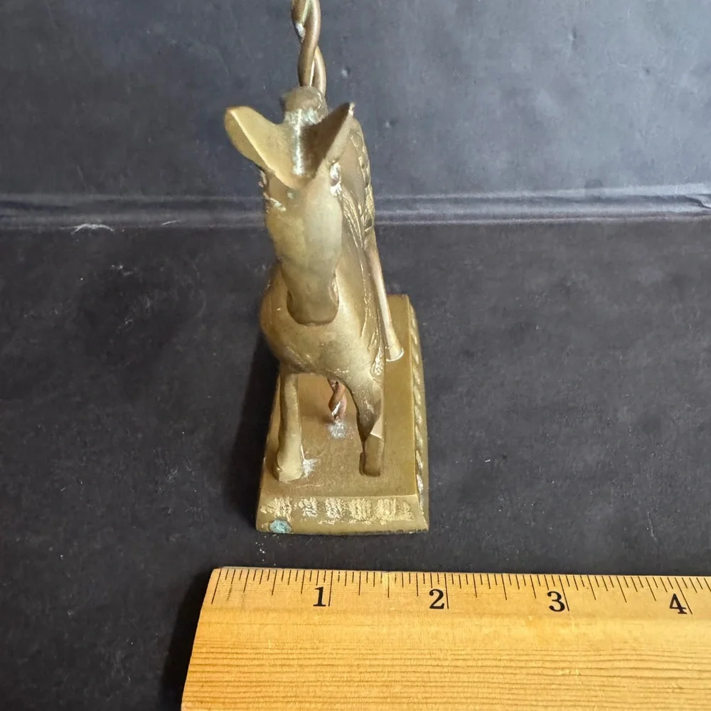 Vtg.Solid Brass Carousel horse with beautiful patina.Aged to perfection.Korea